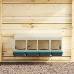 VIDAXL - Nichoir à poules4 compartiments, fixation murale, acier galvanisé