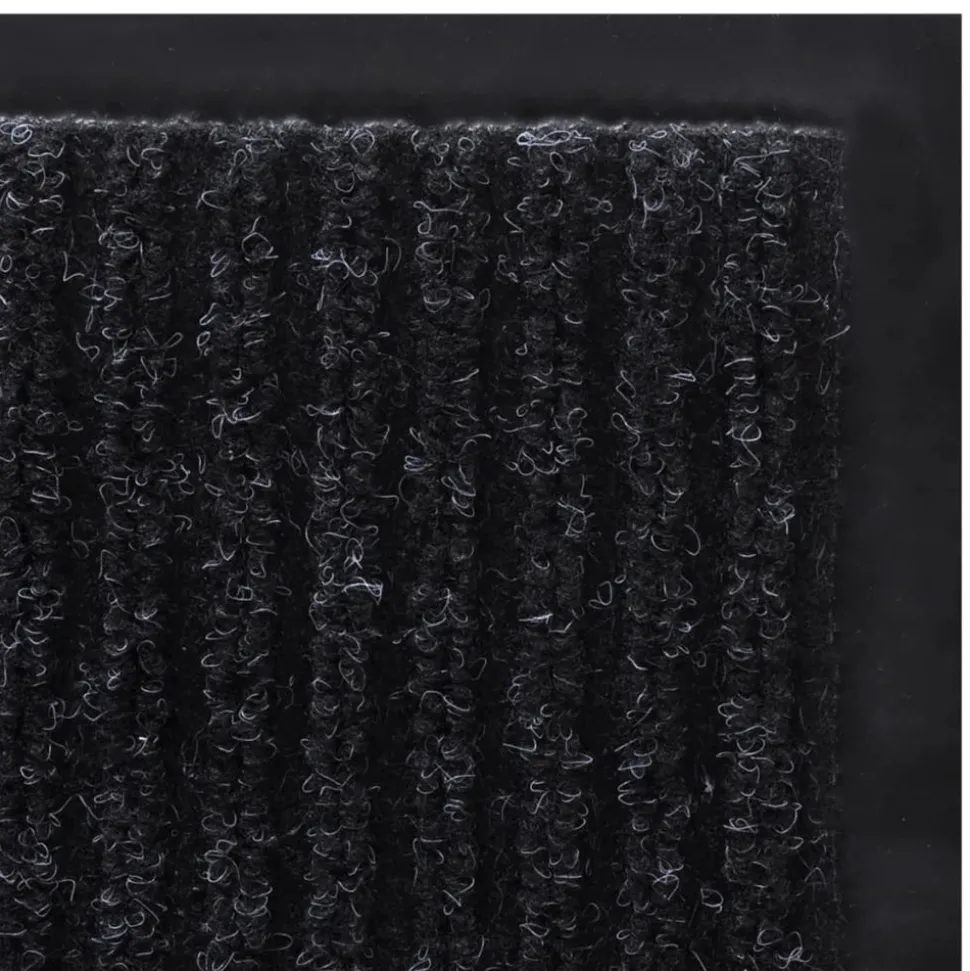 VIDAXL - Paillasson noir pvc 90 x 150 cm
