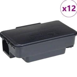 VIDAXL - Pièges à souris 12 pcs noir 22x12,5x7,5 cm