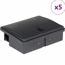 VIDAXL - Pièges à souris 5 pcs noir 13x10x4 cm