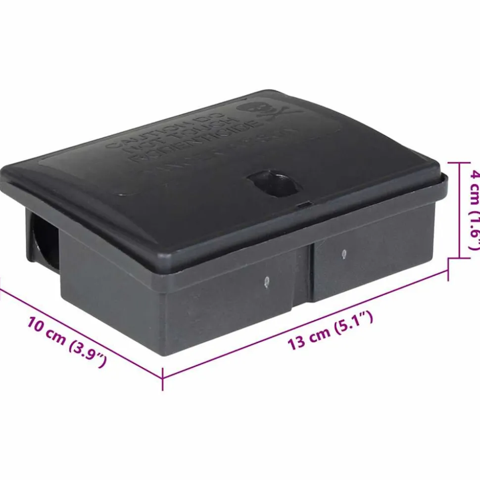 VIDAXL - Pièges à souris 5 pcs noir 13x10x4 cm