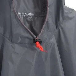 VIDAXL - Poncho de pluie avec capuche design 2 en 1 gris et orange