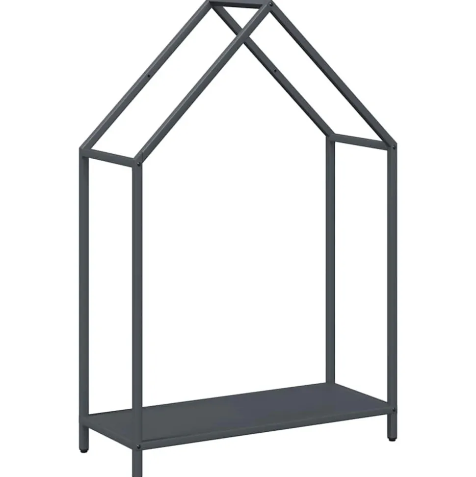 VIDAXL - Portant de bois chauffage anthracite 60x25x90 cm