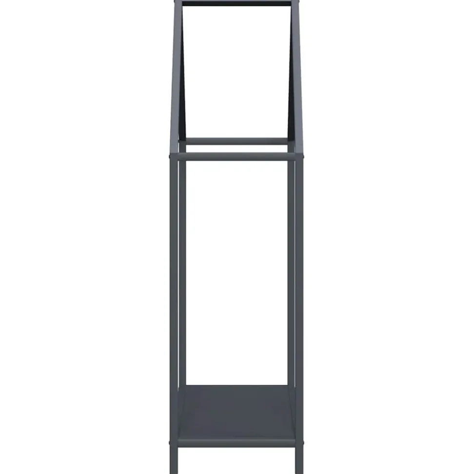 VIDAXL - Portant de bois chauffage anthracite 60x25x90 cm