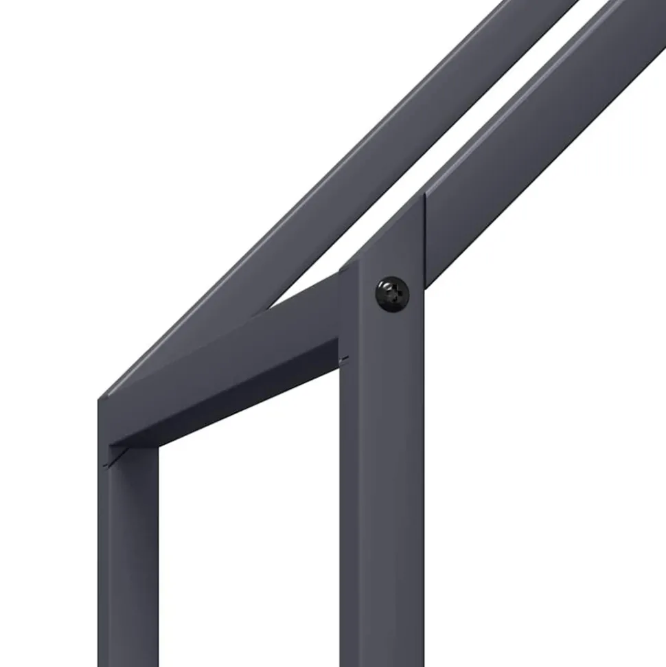 VIDAXL - Portant de bois chauffage anthracite 60x25x90 cm