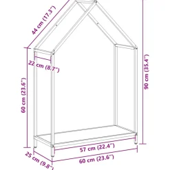 VIDAXL - Portant de bois chauffage anthracite 60x25x90 cm
