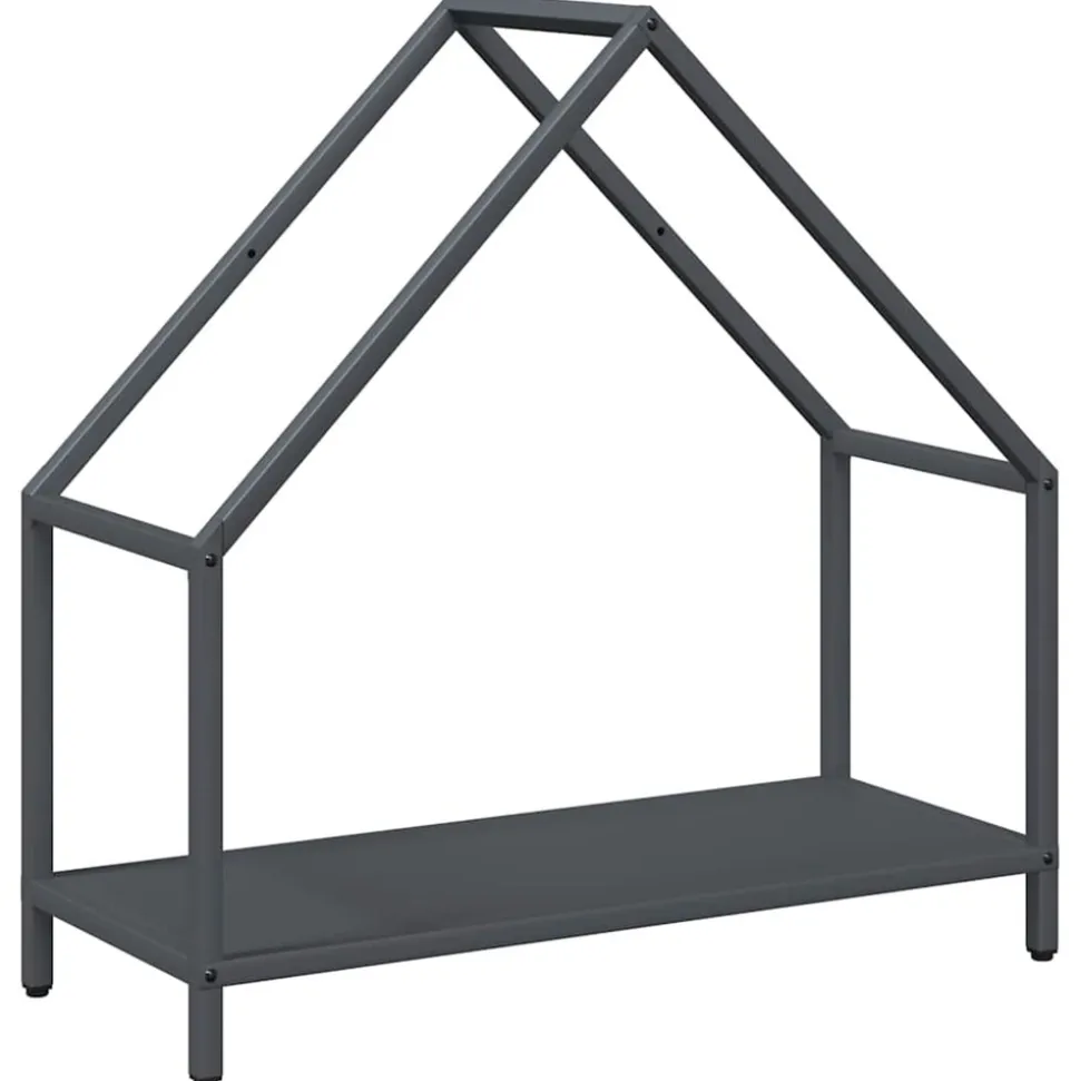 VIDAXL - Portant de bois chauffage anthracite 60x25x60 cm