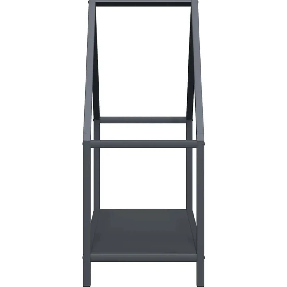 VIDAXL - Portant de bois chauffage anthracite 60x25x60 cm