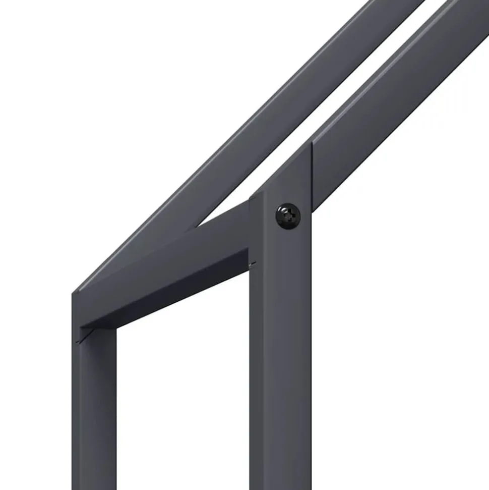VIDAXL - Portant de bois chauffage anthracite 60x25x60 cm