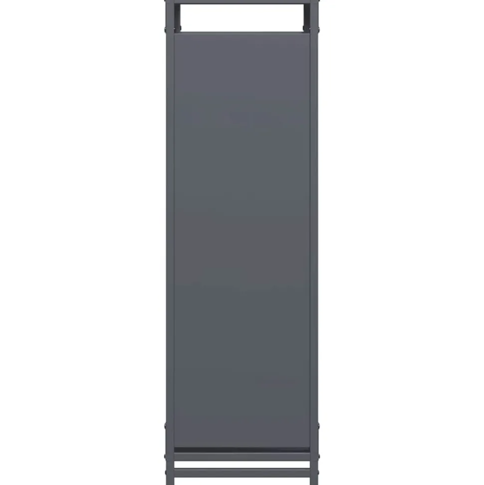 VIDAXL - Portant de bois chauffage anthracite 60x28x90 cm