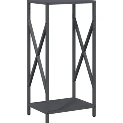 VIDAXL - Portant de bois chauffage anthracite 34x25x70 cm
