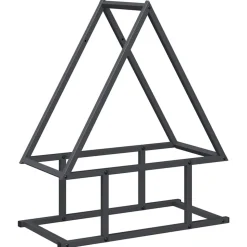 VIDAXL - Portant de bois chauffage anthracite 50x25x60 cm
