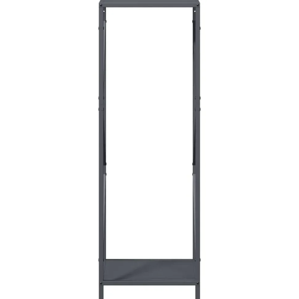 VIDAXL - Portant de bois chauffage anthracite 34x25x100 cm