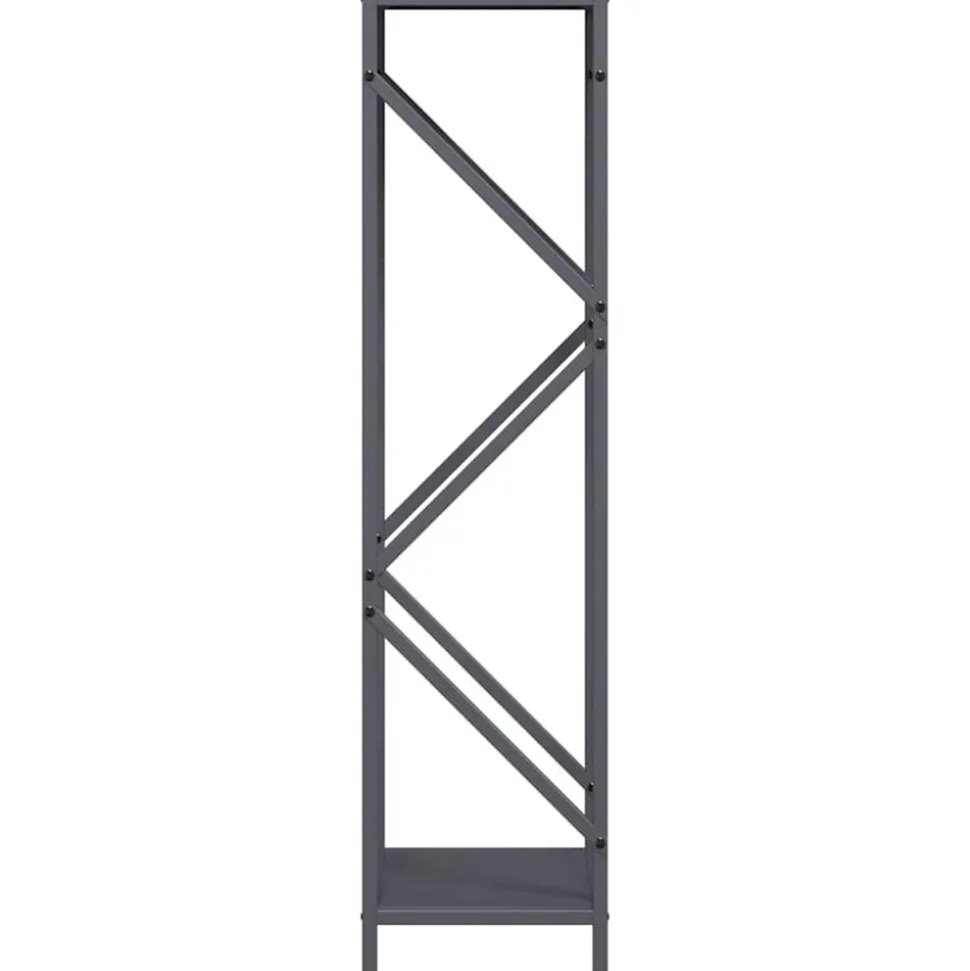 VIDAXL - Portant de bois chauffage anthracite 34x25x100 cm