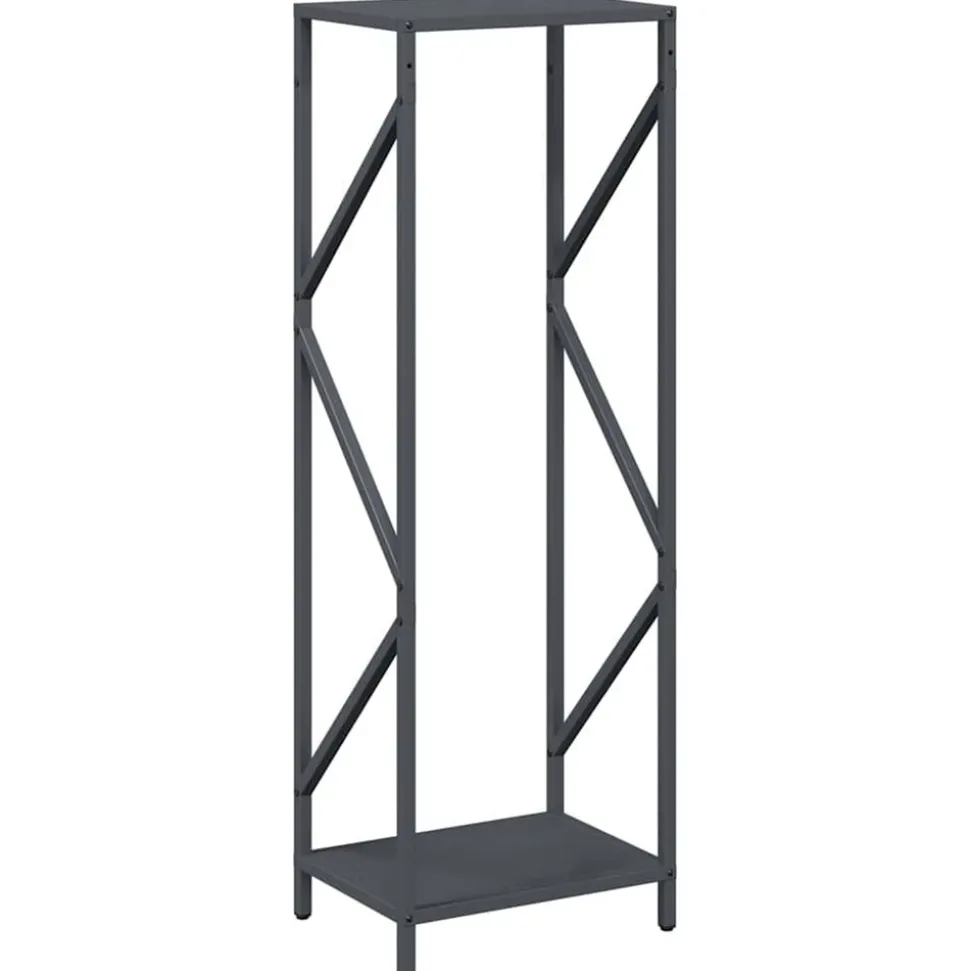 VIDAXL - Portant de bois chauffage anthracite 34x25x100 cm