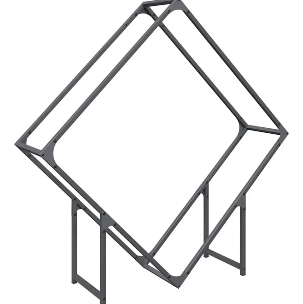 VIDAXL - Portant de bois chauffage anthracite 100x25x100 cm