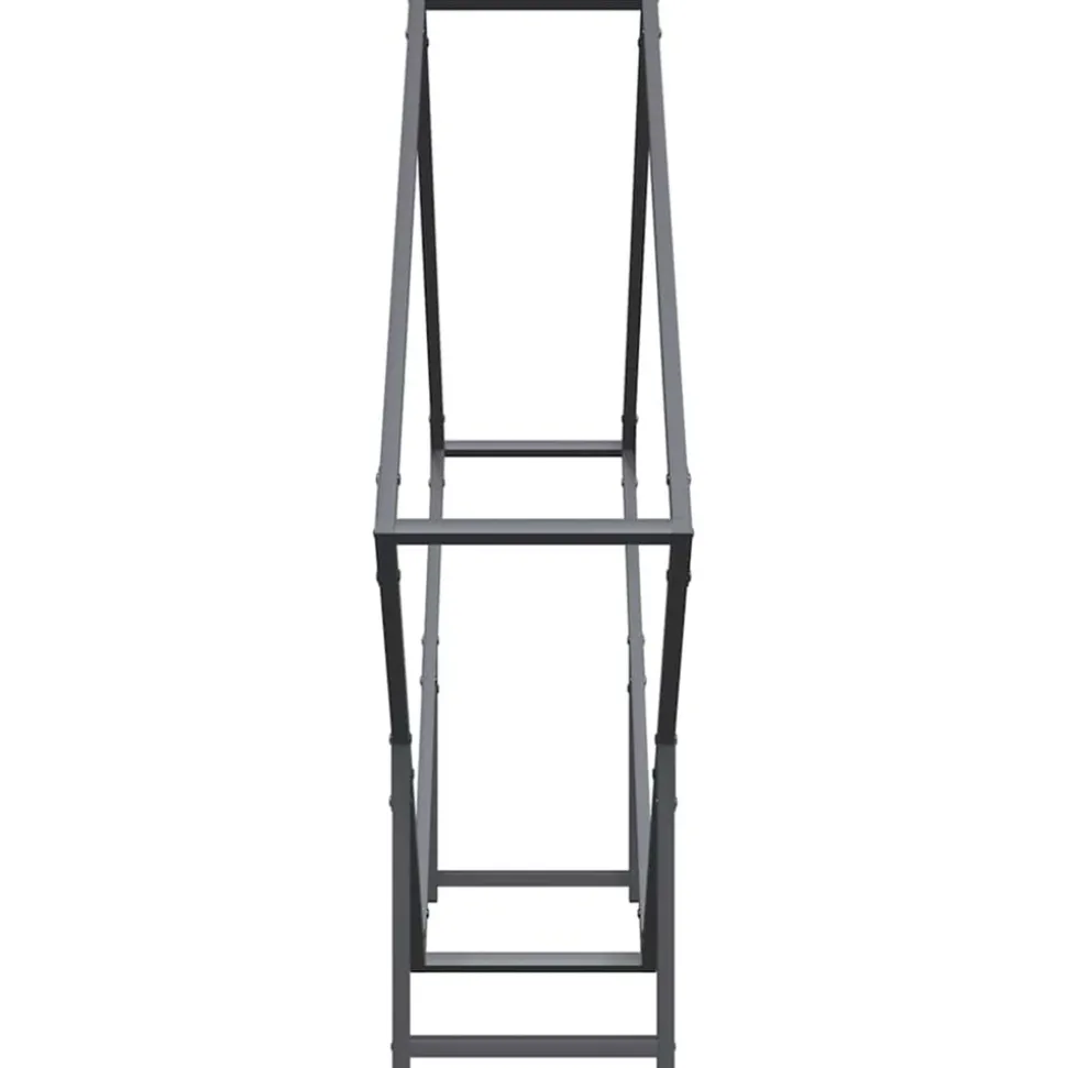 VIDAXL - Portant de bois chauffage anthracite 100x25x100 cm