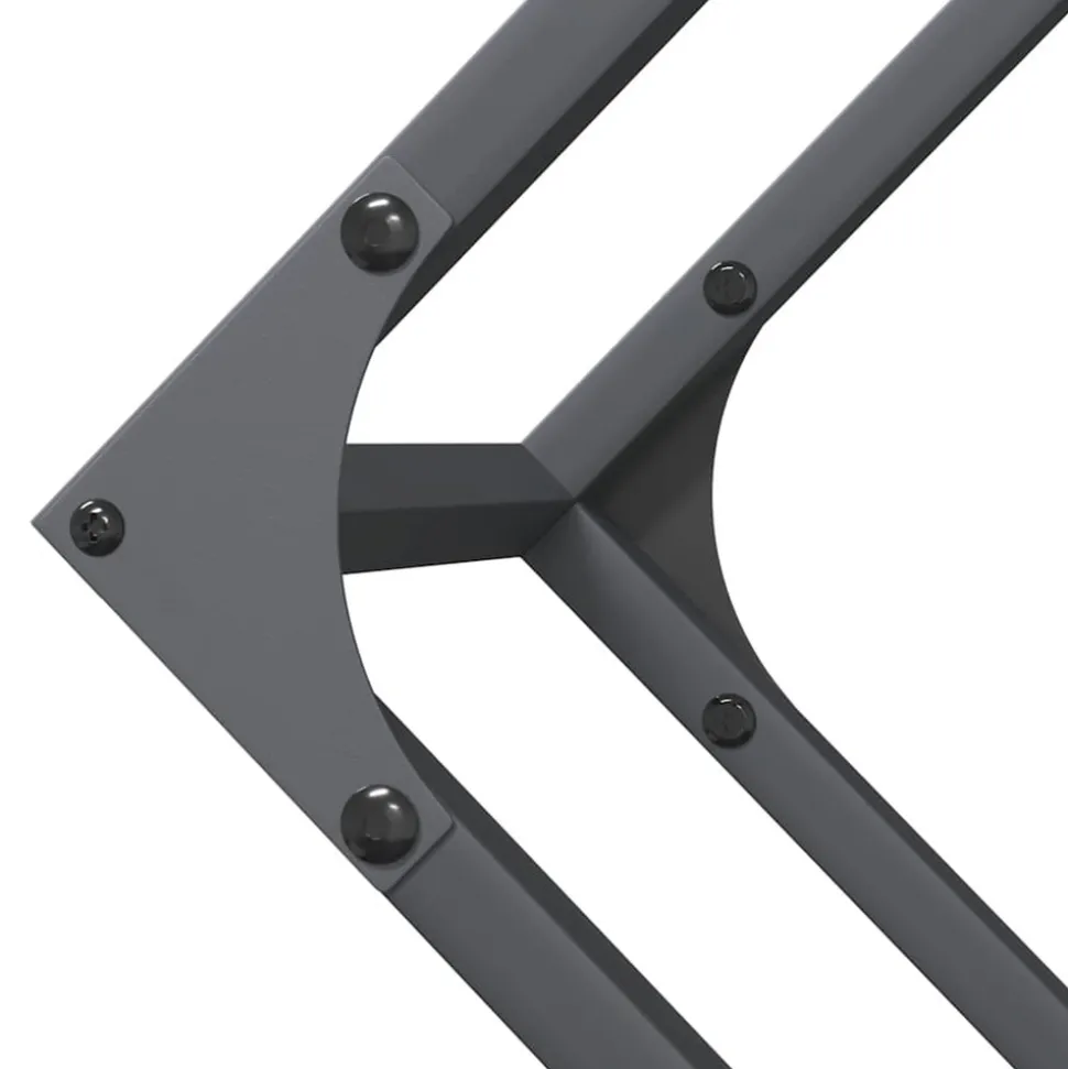 VIDAXL - Portant de bois chauffage anthracite 100x25x100 cm