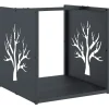VIDAXL - Portant de bois chauffage anthracite 40x40x40 cm