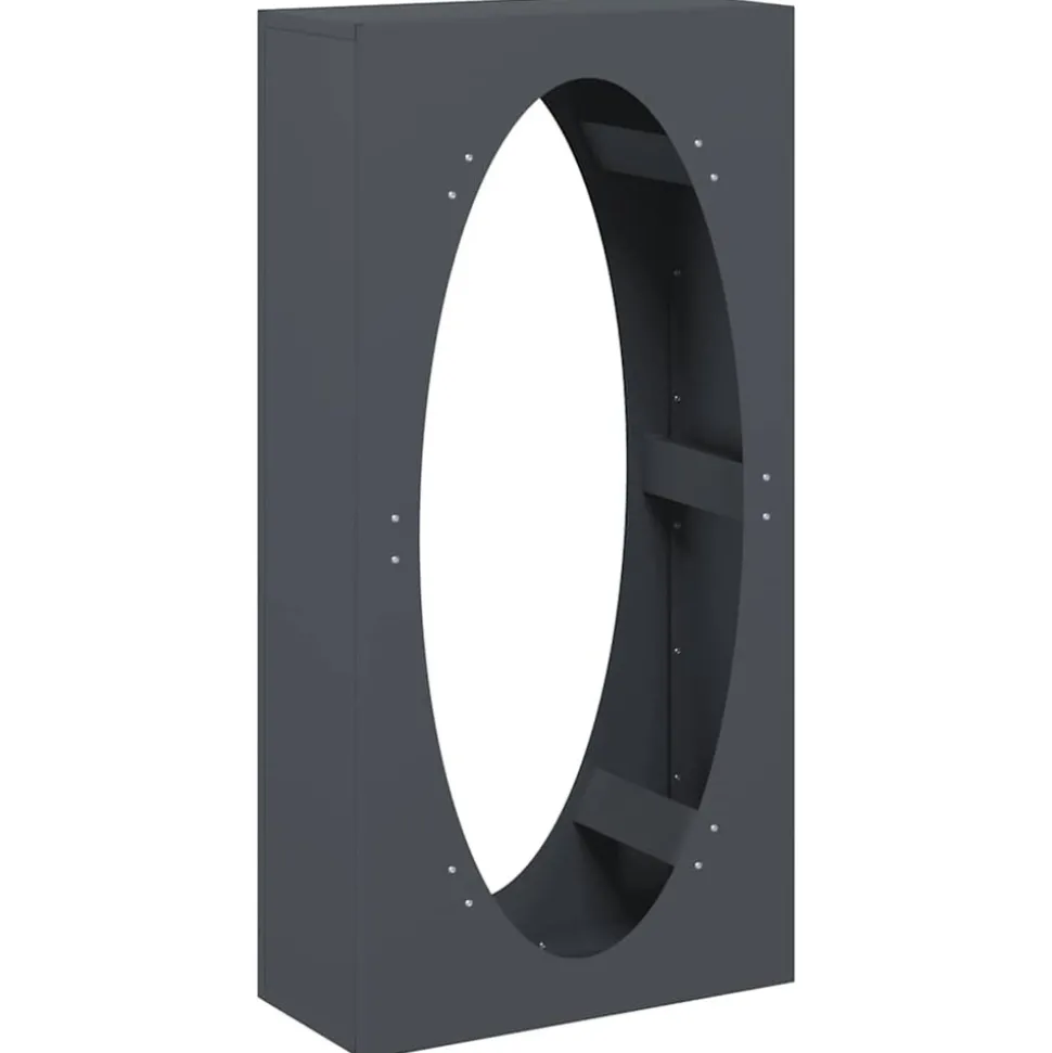 VIDAXL - Portant de bois chauffage anthracite 50x23x100 cm