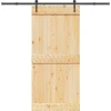 VIDAXL - Porte coulissante et kit de quincaillerie 95x210 cm pin massif