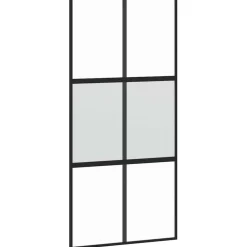 VIDAXL - Porte coulissante kit de quincaillerie trempé verre aluminium