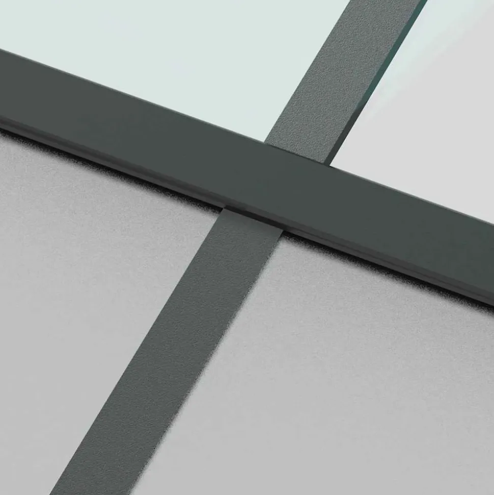 VIDAXL - Porte coulissante kit de quincaillerie trempé verre aluminium