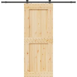VIDAXL - Porte coulissante et kit de quincaillerie 90x210 cm pin massif
