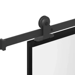 VIDAXL - Porte coulissante kit de quincaillerie trempé verre aluminium