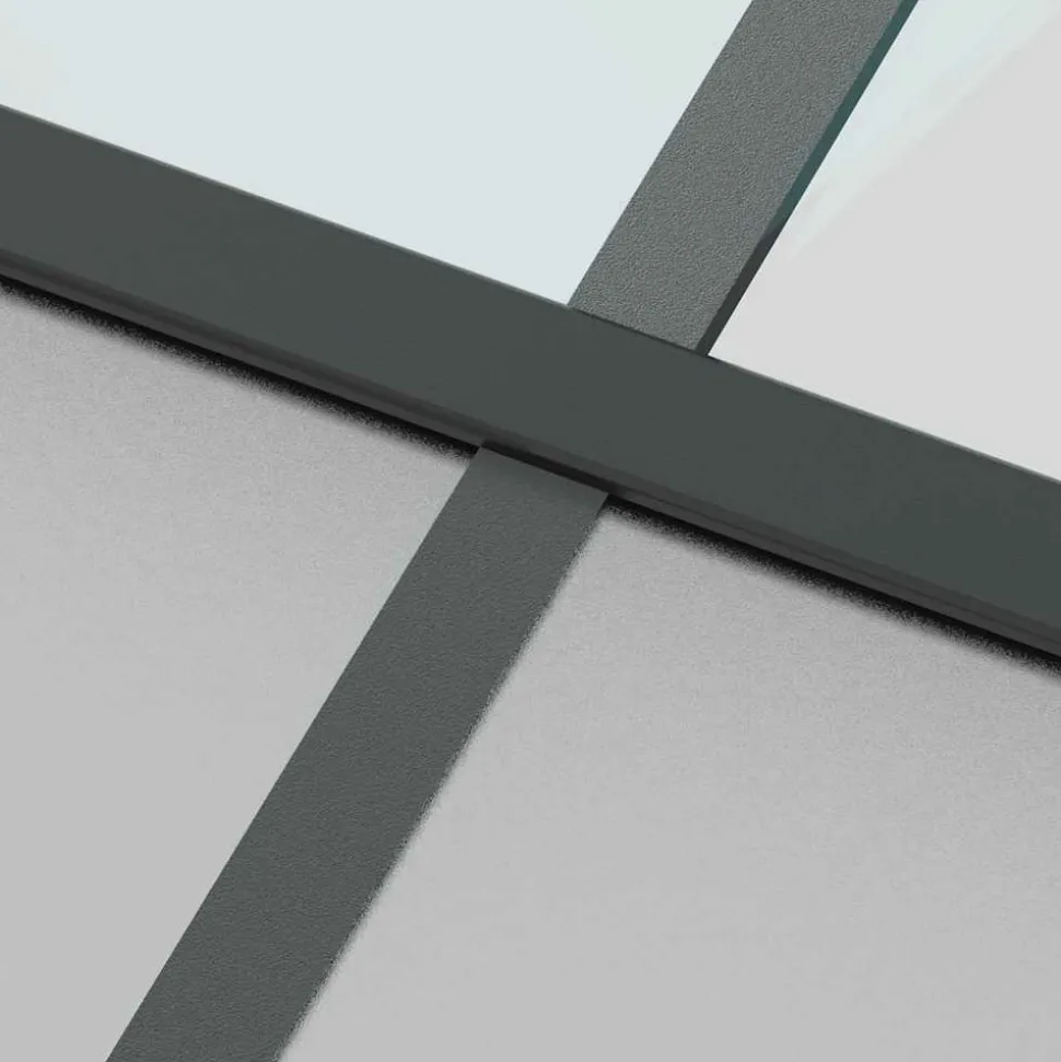 VIDAXL - Porte coulissante kit de quincaillerie trempé verre aluminium