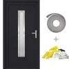 VIDAXL - Porte d'entrée anthracite 98x190 cm pvc