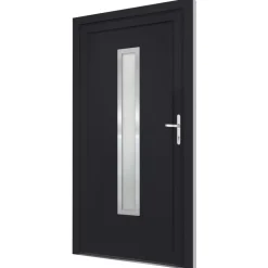 VIDAXL - Porte d'entrée anthracite 98x190 cm pvc