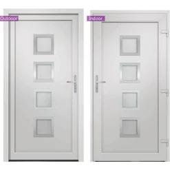 VIDAXL - Porte d'entrée blanc 108x208 cm pvc