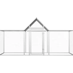 VIDAXL - Poulailler 3 x 1 x 1,5 m acier galvanisé