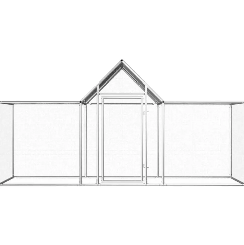 VIDAXL - Poulailler 3 x 1 x 1,5 m acier galvanisé
