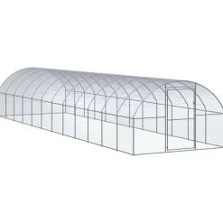 VIDAXL - Poulailler d extérieur 3x12x2 m acier galvanisé