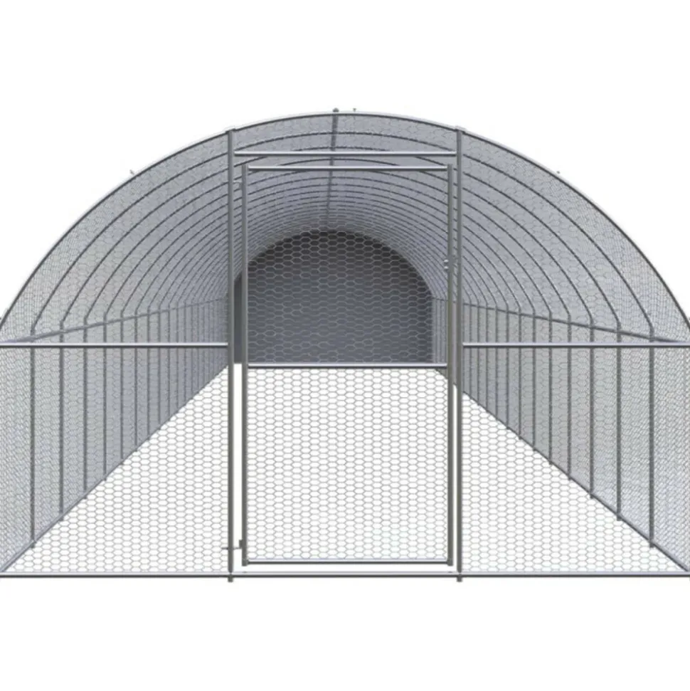 VIDAXL - Poulailler d extérieur 3x20x2 m acier galvanisé