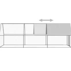 VIDAXL - Poulailler d extérieur 2x6x2 m acier galvanisé