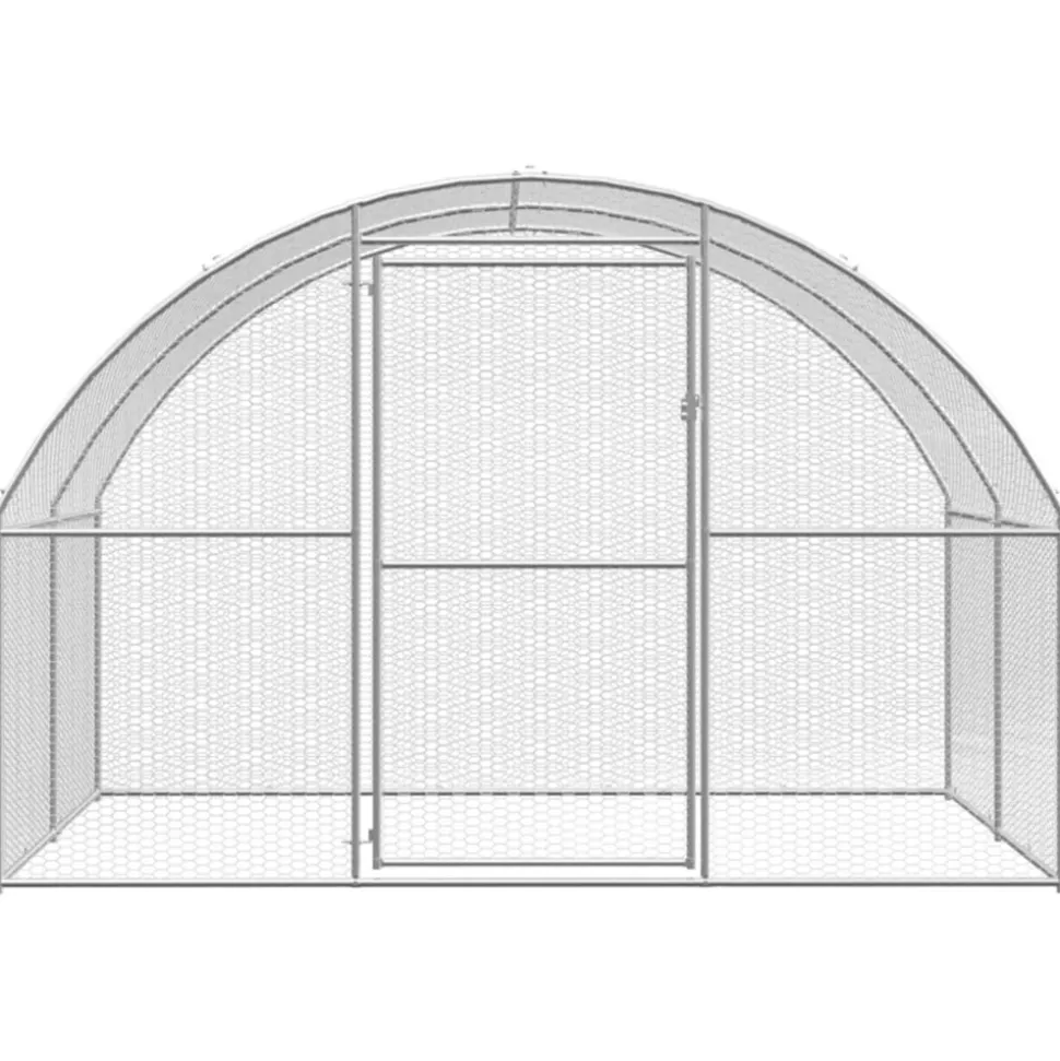 VIDAXL - Poulailler d extérieur 3x12x2 m acier galvanisé