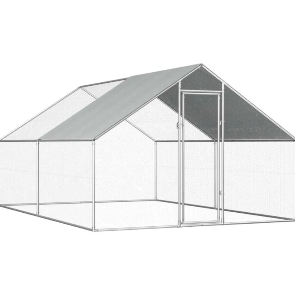 VIDAXL - Poulailler d extérieur 2,75 x 4 x 1,92 m acier galvanisé