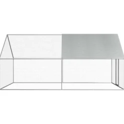 VIDAXL - Poulailler d extérieur 2,75 x 4 x 1,92 m acier galvanisé