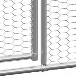 VIDAXL - Poulailler d extérieur 3x4x2 m acier galvanisé