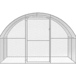 VIDAXL - Poulailler d extérieur 3x8x2 m acier galvanisé
