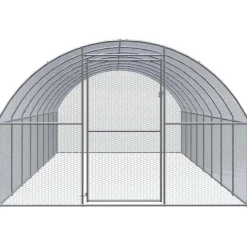 VIDAXL - Poulailler d extérieur 3x8x2 m acier galvanisé