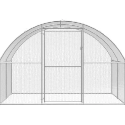 VIDAXL - Poulailler d extérieur 3x8x2 m acier galvanisé