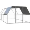 VIDAXL - Poulailler d extérieur 3x6x2 m acier galvanisé