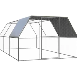 VIDAXL - Poulailler d extérieur 3x6x2 m acier galvanisé