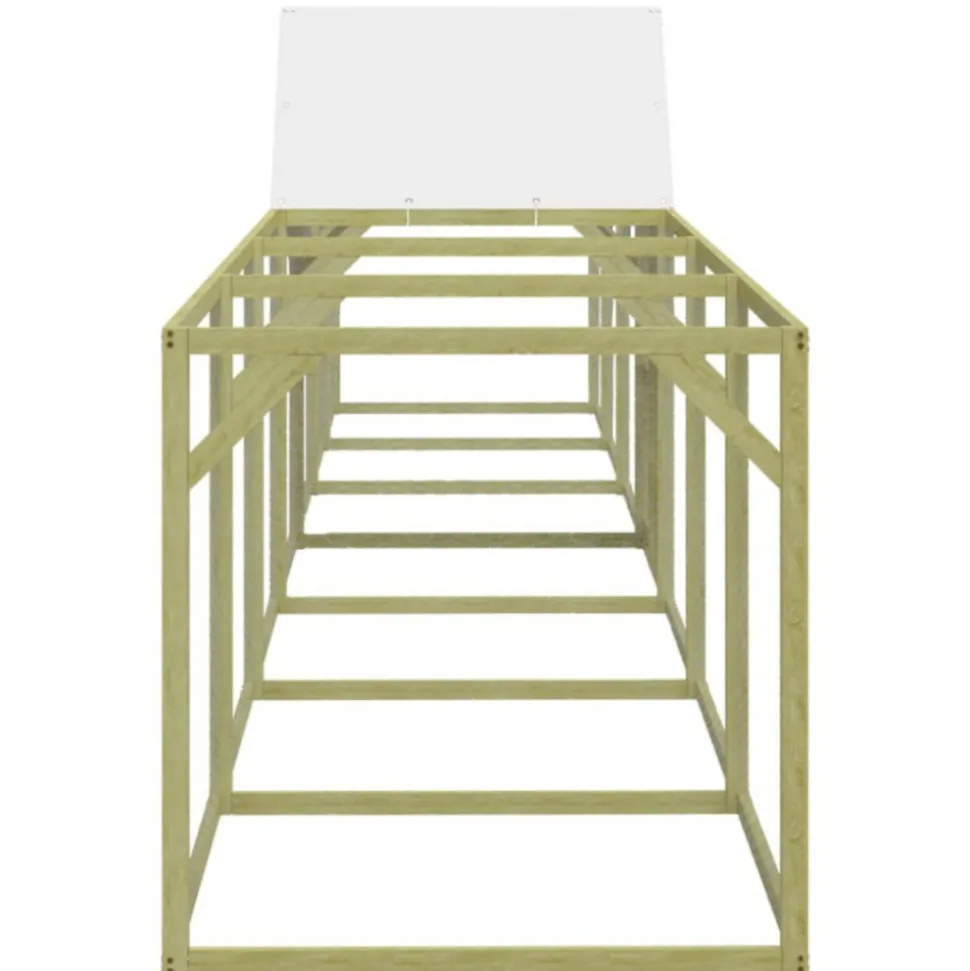 VIDAXL - Poulailler 700x100x150 cm bois de pin massif imprégné