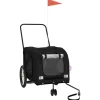 VIDAXL - Remorque de vélo pour animaux de compagnie noir