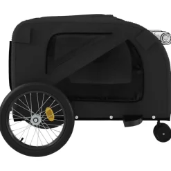 VIDAXL - Remorque de vélo pour animaux de compagnie noir